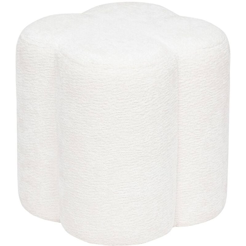 Atmosphera - Pouf Lavon blanc 38x35x35cm créateur d'intérieur