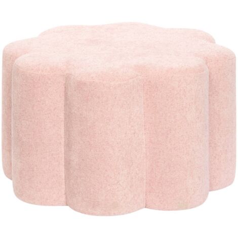 Pouf Fleur Rose L50xl30xH50 cm - Atmosphera créateur d'intérieur