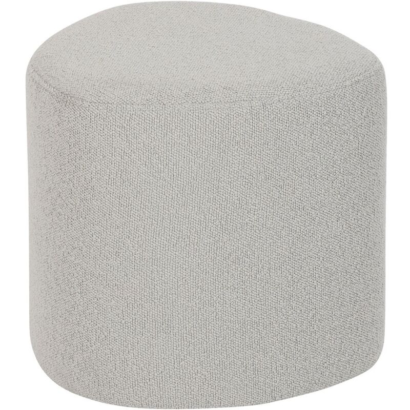 Pouf Galet Estria Bouclette Gris Atmosphera
