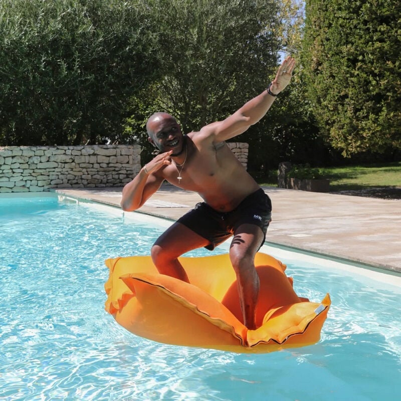 Pouf géant extérieur flottant Colorfun - Orange Tropcial