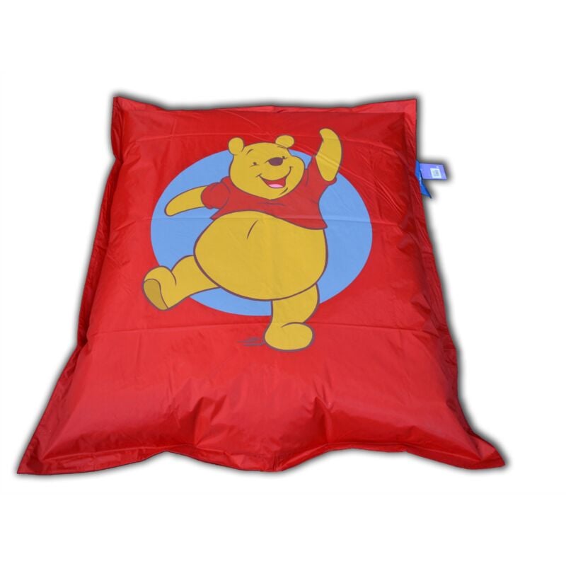 Pouf géant rouge Winnie l'Ourson 135x160 cm