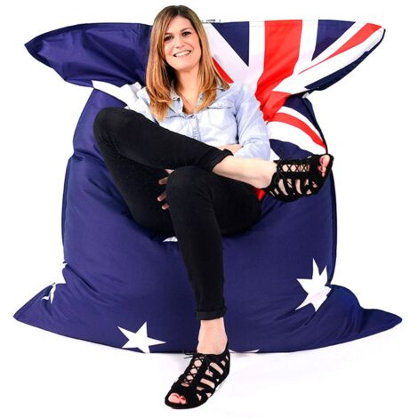 Pouf Géant XL Imprimé, Déhoussable, Intérieur, Salon, Chambre, Australia Drapeau Australien BiG52