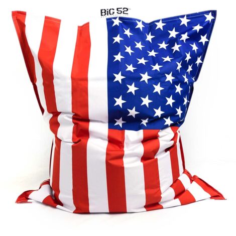 Pouf Géant XL Imprimé, Déhoussable, Intérieur, Salon, Chambre, USA Drapeau U.S BiG52