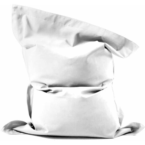 Pouf Géant XXL Déhoussable, Extérieur, Outdoor, Jardin, Terrasse, Voile Bateau Blanc BiG52