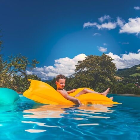 Pouf Géant XXL Déhoussable, Flottant Pour Piscine, Jaune POOL BiG52