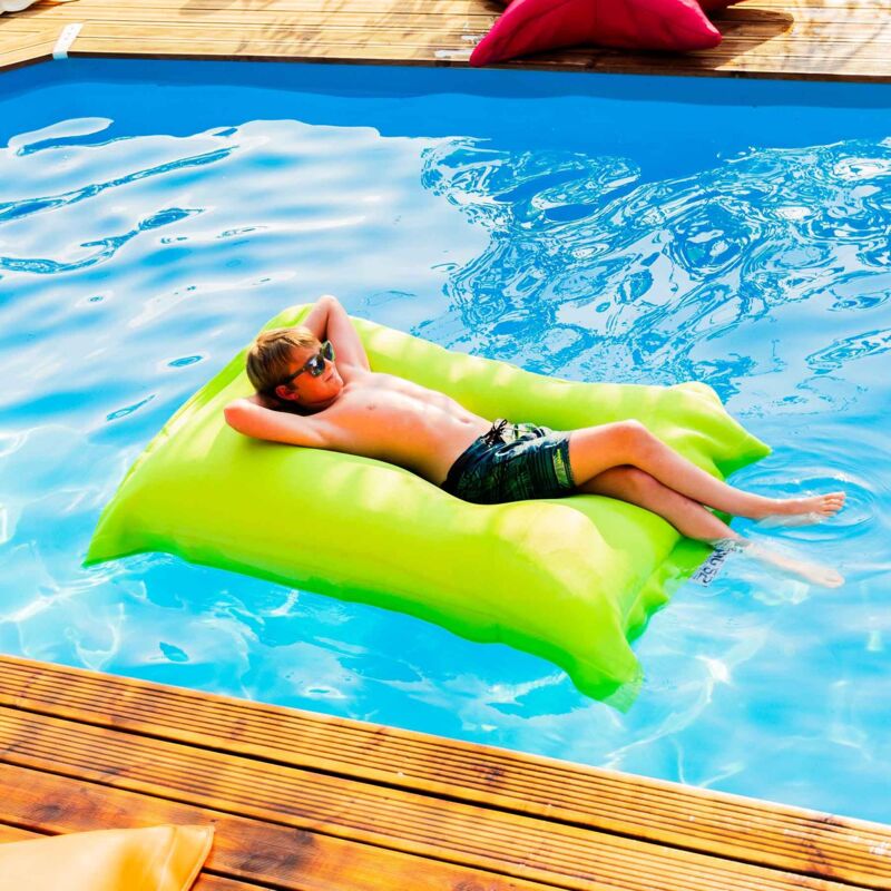 Livedeco - Pouf Géant xxl Déhoussable, Flottant Pour Piscine, Vert Pomme pool BiG52