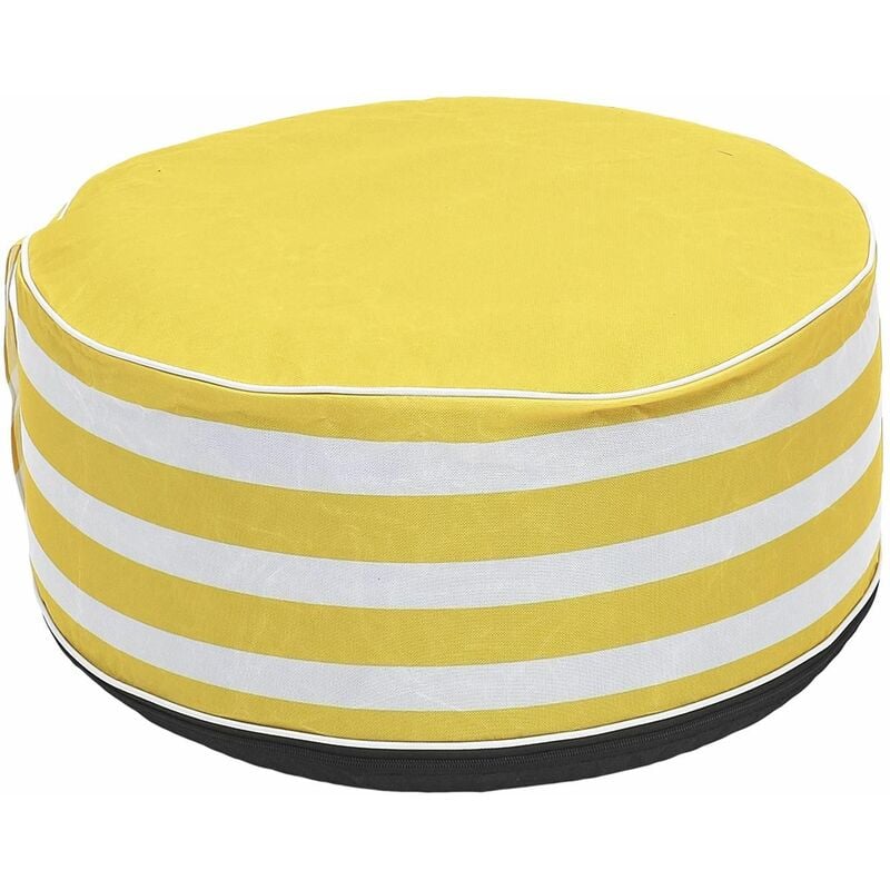Pouf gonflable à rayures