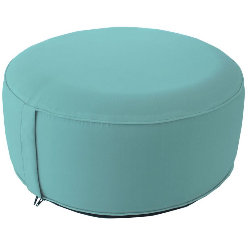 Pouf gonflable déperlant 55x25 cm - Turquoise