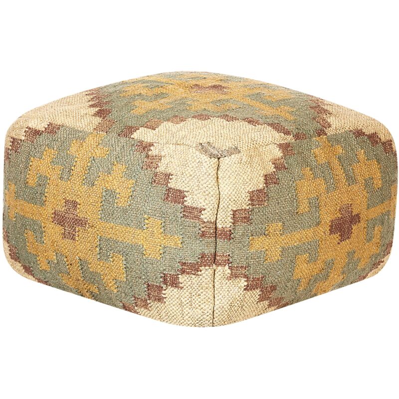 Beliani Pouf Saron Jute Bunt