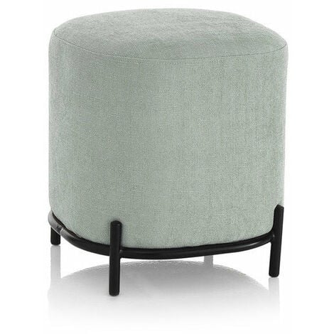 Pouf in velluto color verde menta LOVETT 