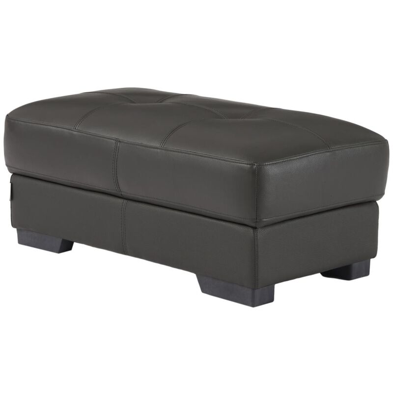 Vente-unique - Pouf in pelle Nero - metropolitan ii