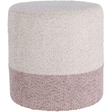 POUF IN TESSUTO, 35CM, COLORE BEIGE/ROSA, NATALE, CASSEPANCHE