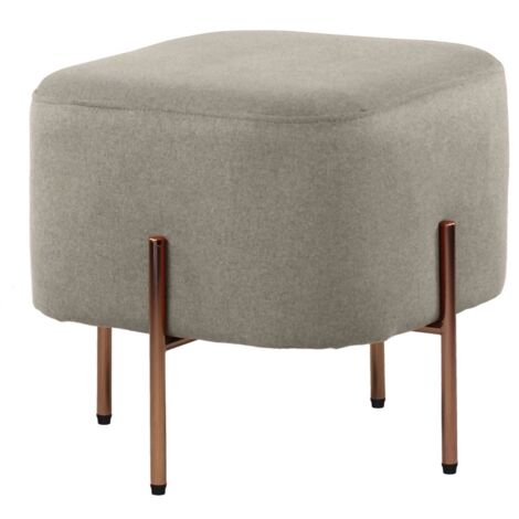Pouf in tessuto quadrato grigio scuro - Kate