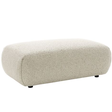 Pouf in Tessuto testurizzato Beige - MONELIA