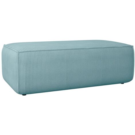 Pouf in Velluto a coste Turchese - AMELIA