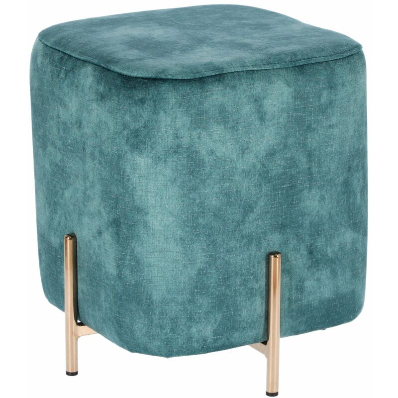 Pouf Izbit Velours bleu