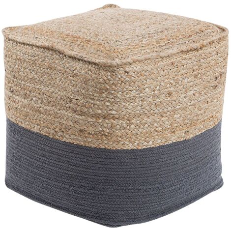 Pouf KIRAMA Jute Dunkelgrau