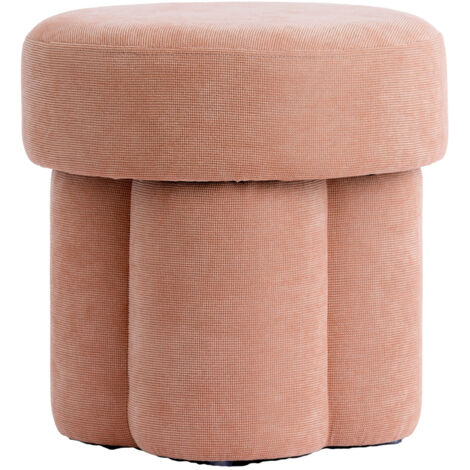 Pouf Light & Living CURTEA in tessuto arancione chiaro – Ø42x43