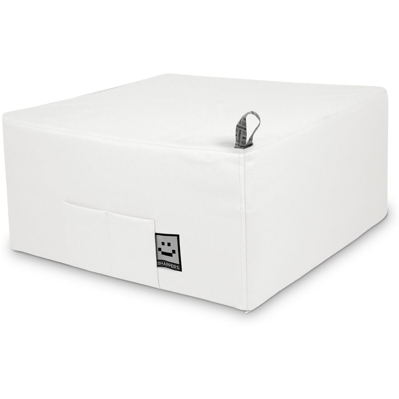 Pouf Lit 1 place Similicuir Indoor Blanc Happers Unique Blanc