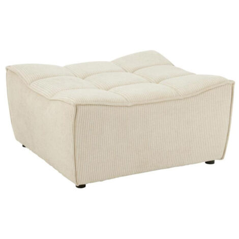 Pouf Matelassé "Grid" 92cm Beige