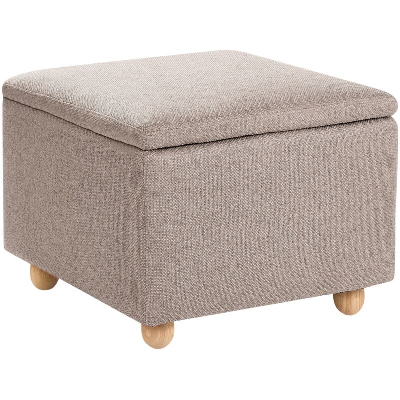 Beliani Pouf Mit Stauraum Ferndale Stoff Beige