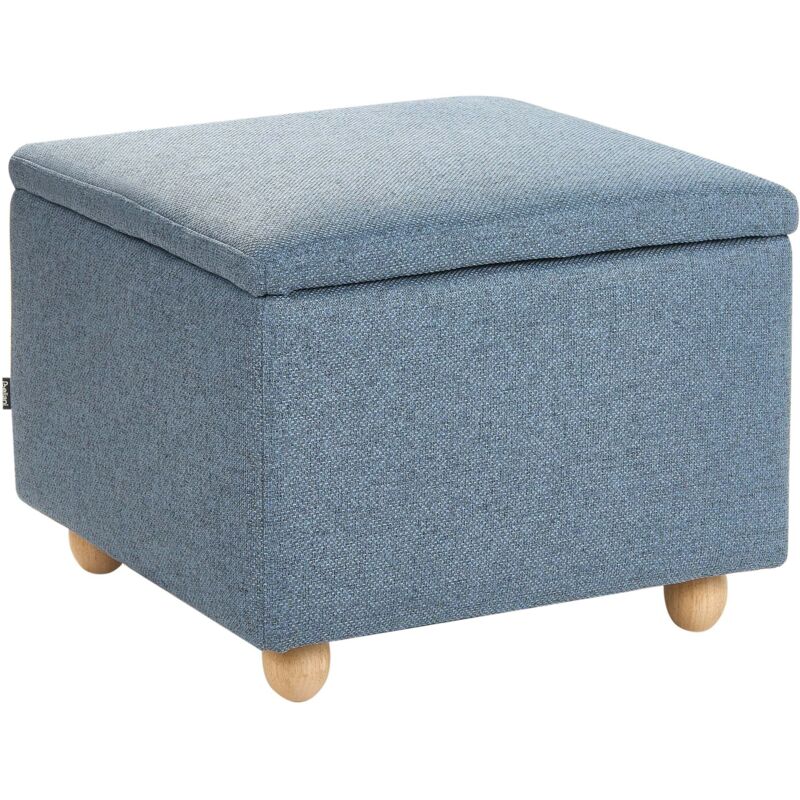 Beliani Pouf Mit Stauraum Ferndale Stoff Blau