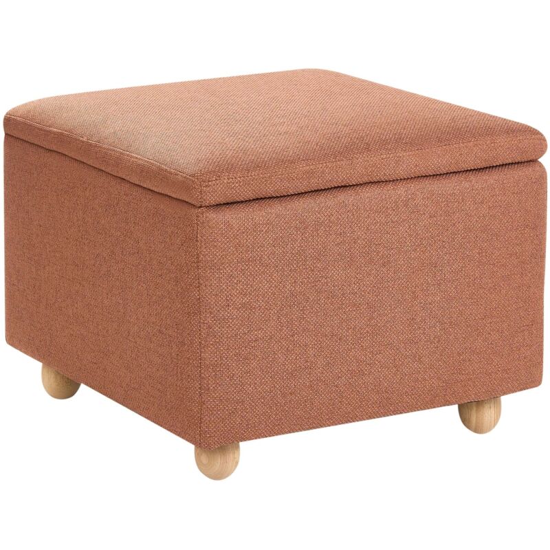 Beliani Pouf Mit Stauraum Ferndale Stoff Goldbraun