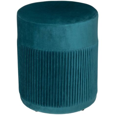 Pouf Nofy en velours H38cm ambre - Atmosphera créateur d'intérieur