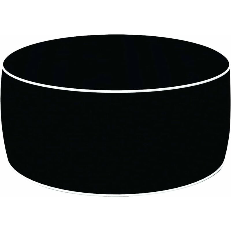 Pouf noir 53X53X23 cm