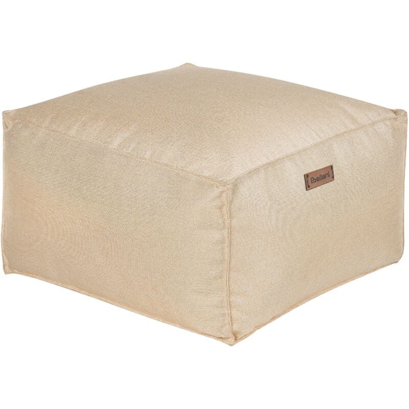 Pouf de Type Ottoman de Forme Rectangulaire 50 x 50 x 30 cm en Coton Noir et Blanc avec Motif Traditionnel pour Salon ou Chambre Beliani