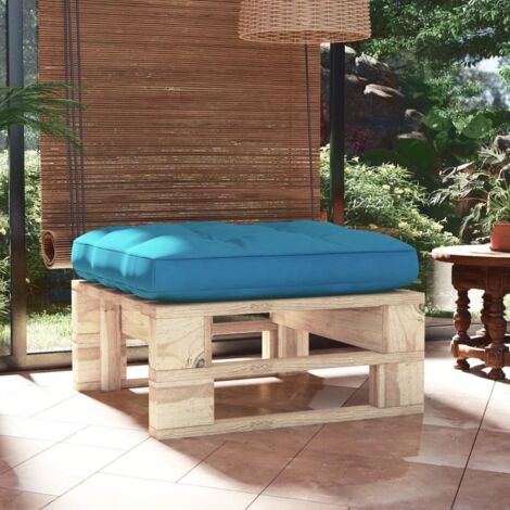 Pouf palette de jardin，Tabouret basse，Repose-pieds bois de pin imprégné CNENE293963