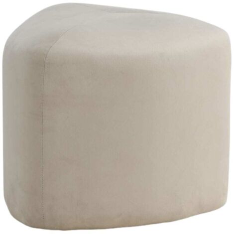 Pouf Peg 46x46x41 cm Velours Blanc Venture Home