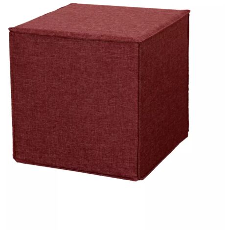 pouf pieghevole bellahome "dado" in tessuto rimovibile bordeaux 41x41x41 cm
