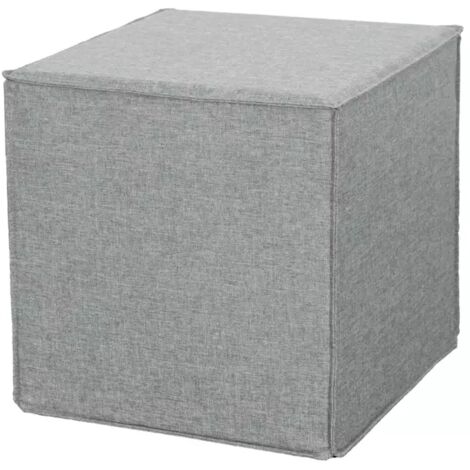 pouf pieghevole bellahome "dado" in tessuto rimovibile grigio 41x41x41 cm