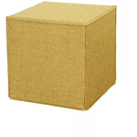 pouf pieghevole bellahome "dado" in tessuto rimovibile ocra 41x41x41 cm