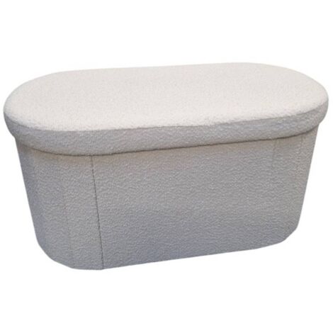 Pouf pieghevole dble boucl fink blc - Atmosphera créateur d'intérieur
