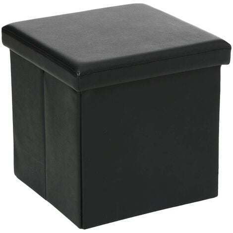 Pouf pieghevole nero - Atmosphera créateur d'intérieur