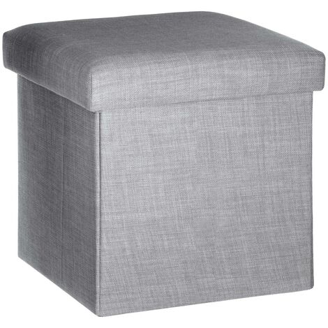 Pouf pieghevole Tomaz grigio topo - Atmosphera créateur d'intérieur