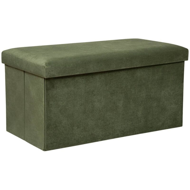 Pouf pliable double Lilou Vert Kaki Atmosphera