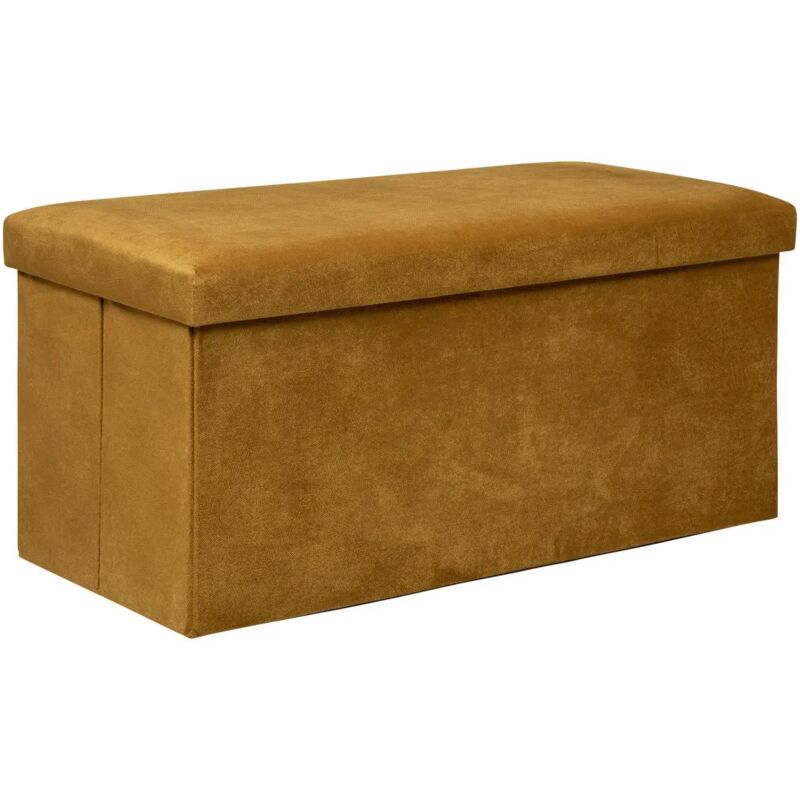 Pouf pliant double Lilou Moutarde Atmosphera