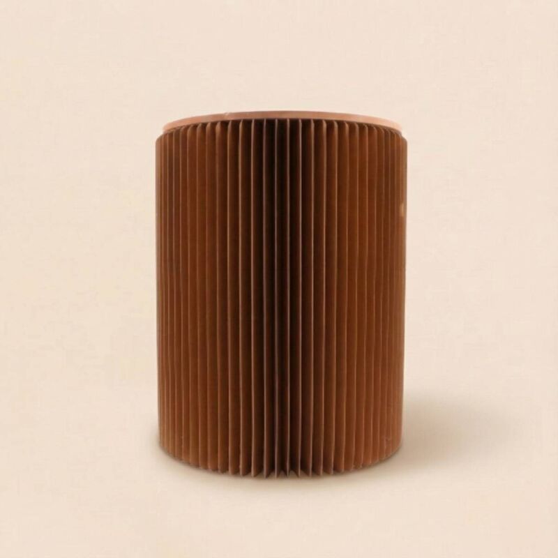 Pouf pliable en carton avec assise h38xd30cm