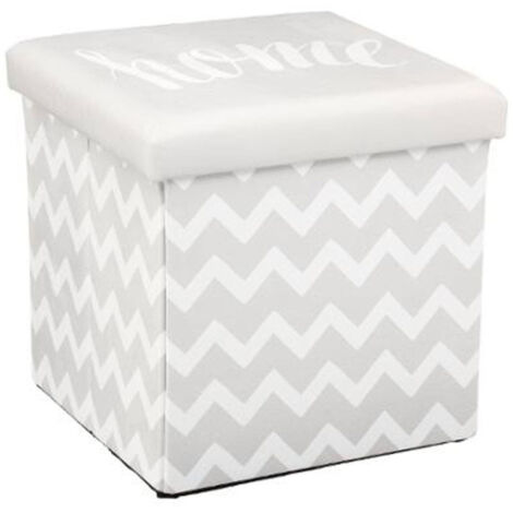 Pouf Pliable "Hello Home" 38cm Gris