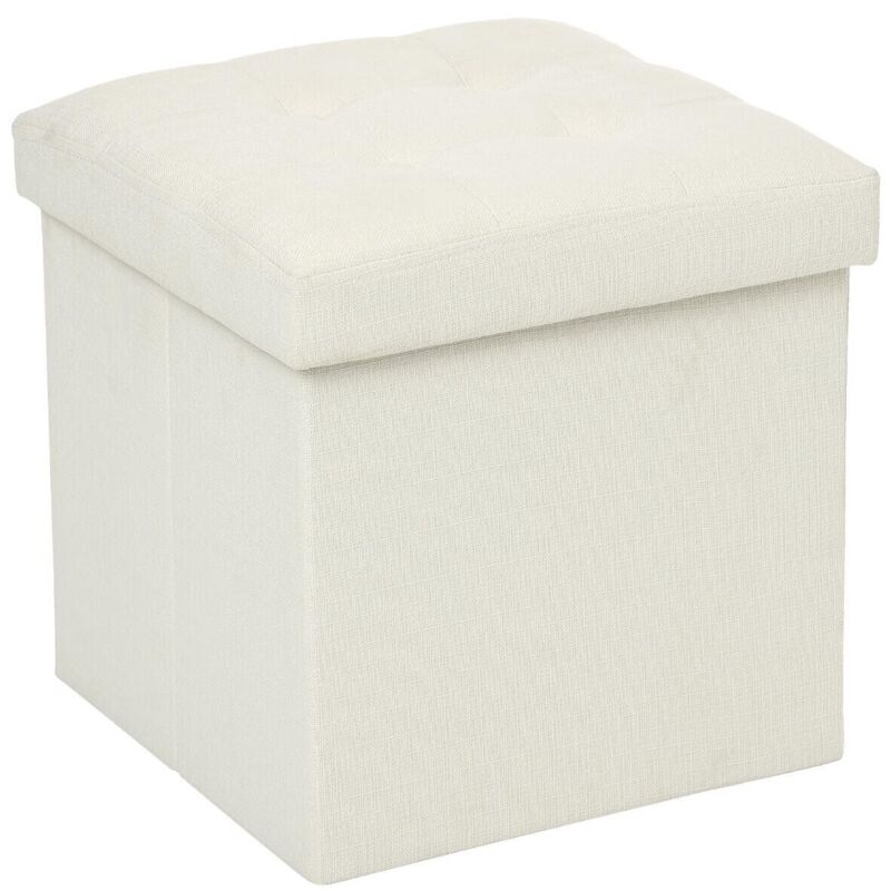 Atmosphera - Pouf pliant Lysandre beige créateur d'intérieur