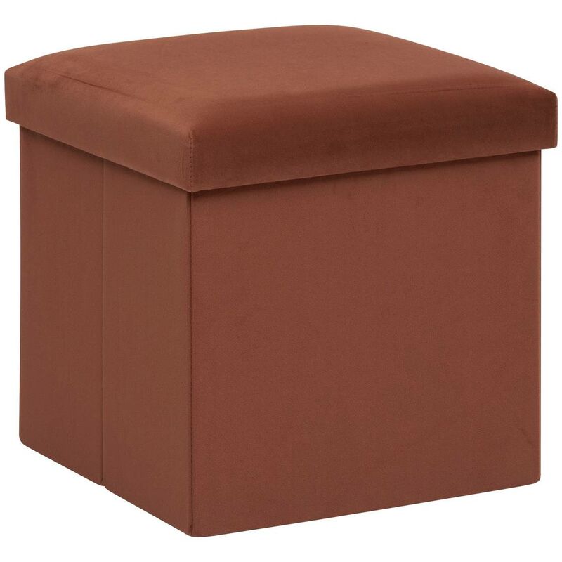 Pouf pliant Tess 38x38cm ambre Atmosphera créateur d'intérieur