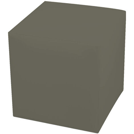 Pouf Poggiapiedi 42x42x44 cm in Similpelle Avalli Cubo Tortora