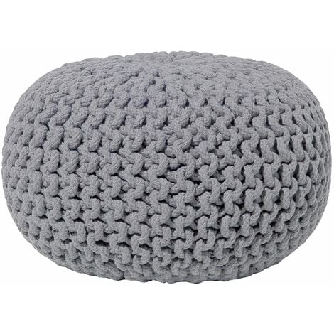 BELIANI Pouf poggiapiedi in tessuto grigio scuro 40 x 25 cm Conrad