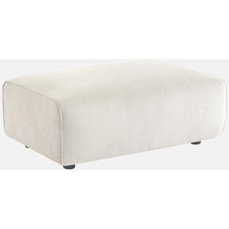 Pouf, poggiapiedi per divano Wallas velluto a coste, 3 posti