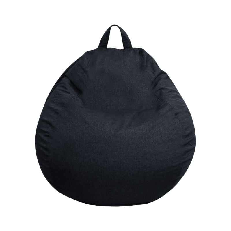 Pouf Poire déhoussable - 80x70 cm Noir Bananair