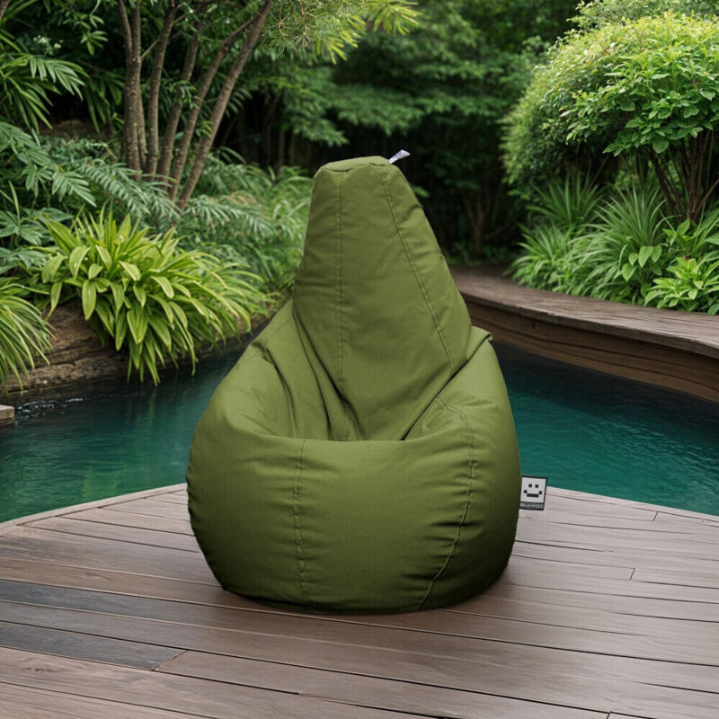 Happers - Pouf Poire Naylim Mate Vert xl Vert