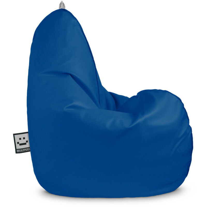 Pouf Poire Relax Similicuir Indoor Bleu Happers xl - Bleu